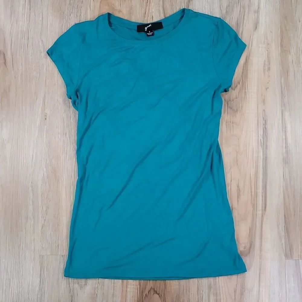💜GNW Teal Rayon Blend Cap Sleeve Top Small